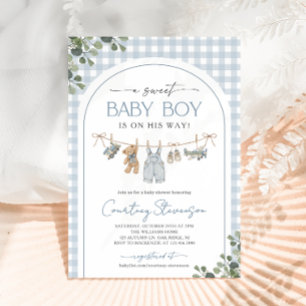 Invitation Vêtements pour bébé garçon Corbeille de linge en v
