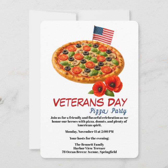 Invitation Veterans Day | Fish and chips Celebration (Devant)