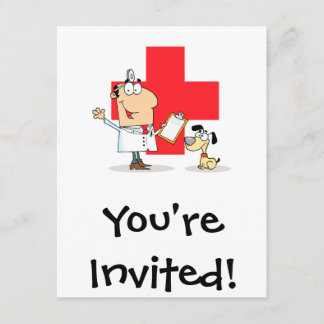 Invitation Vétérinaire de Bande Dessinée Ridicule