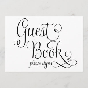 Invitation Veuillez signer le panneau de mariage,