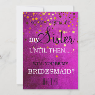 Invitation Veux-tu être ma demoiselle d'honneur?