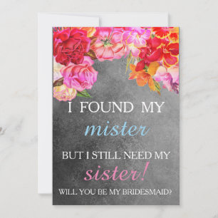 Invitation Veux-tu être ma demoiselle d'honneur ?