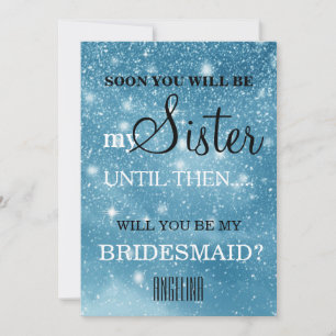 Invitation Veux-tu être ma demoiselle d'honneur?