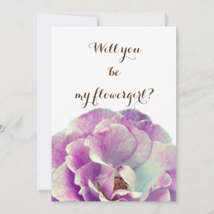 Invitation Veux-tu être ma demoiselle d'honneur Rose Rose