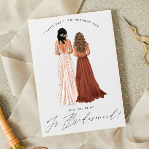 Invitation Veux-tu être ma petite demoiselle d'honneur? Fille