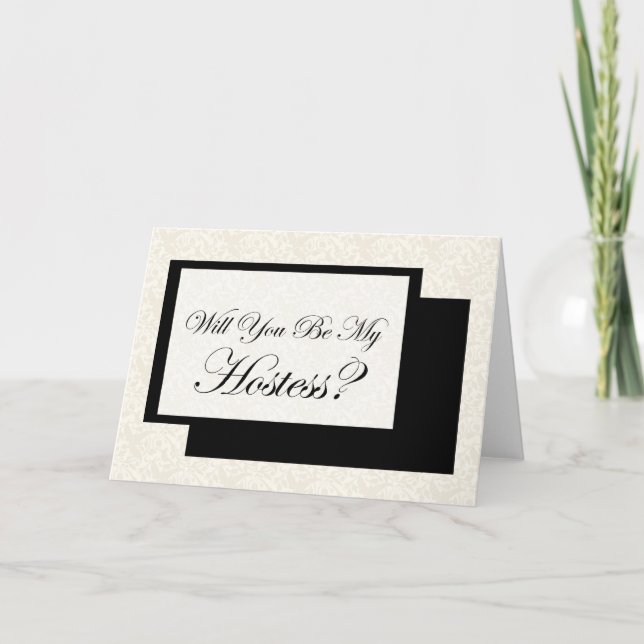 Invitation Veux-tu être mon hôtesse? (Devant)