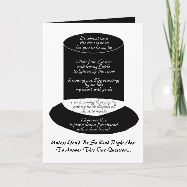 Invitation "Veux-tu être mon témoin de mariage" (Devant)