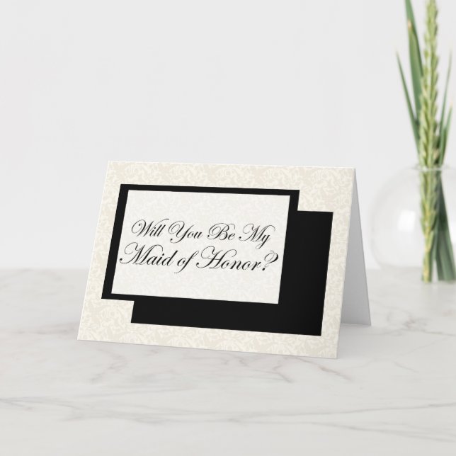 Invitation Veux-tu You be My Maid of Honor ? (Devant)