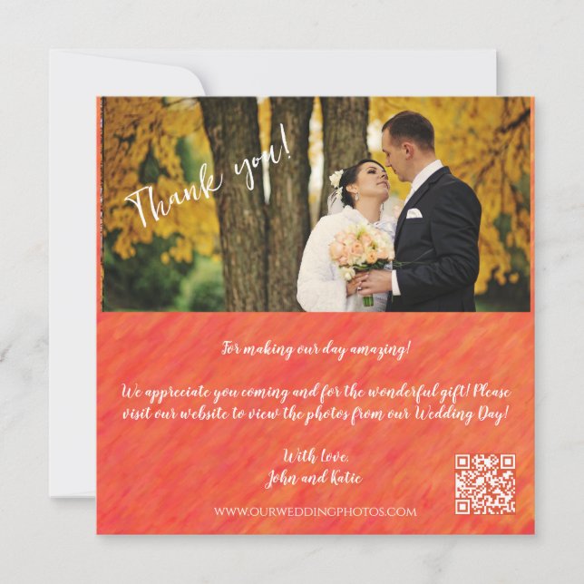 Invitation Vibes d'automne-Photo-QR Code -Merci Mariage (Devant)