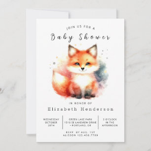 Invitation Vibes de forêt Décor Baby shower Fox