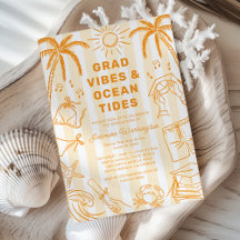 Vibes de remise de diplôme de plage Doodle Jaune