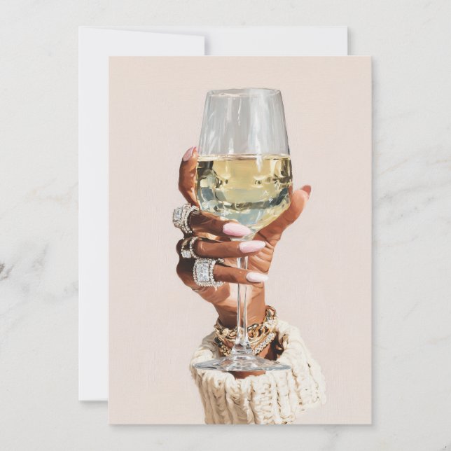 Invitation Vibes De Vin De Glam Chic (Devant)