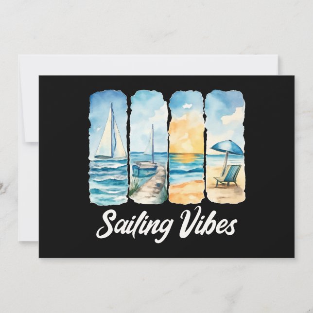 Invitation Vibes de voile - Sentez l'océan (Devant)