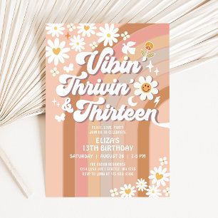Invitation Vibes florissantes et treize ans de fête earthy da