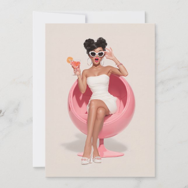 Invitation Vibes Glamour Rétro Chic (Devant)