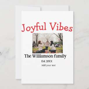 Invitation Vibes joyeux Noël vacances famille cadeaux photo