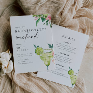 Invitation Vibes tropicales Mexico Beach Bachelorette Week-en
