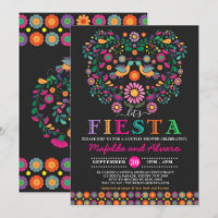 Vibrant Fiesta Couples Douche Floral Fiançailles