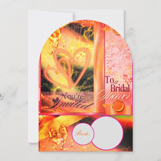 Invitation Vibrant Gold Bridal Shower (Devant)