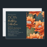Invitation Vibrant Orange Green Cactus Desert 60e anniversair<br><div class="desc">Célébrez 60 ans de style avec cette magnifique invitation d'anniversaire de 5"x7", conçue avec des fleurs de cactus oranges audacieuses sur un fond marin spectaculaire. L'art floral vibrant symbolise la croissance et la beauté, tandis que la typographie moderne chic souligne cette étape inoubliable. Idéale pour honorer le 60e anniversaire d’un...</div>