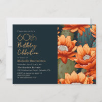 Vibrant Orange Green Cactus Desert 60e Anniversair