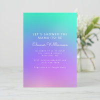Vibrant vert violet Abstrait Baby shower dégradé