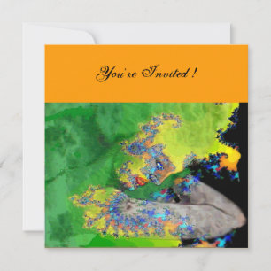 Invitation VIBRATIONS DE MATIÈRE, vert jaune orange