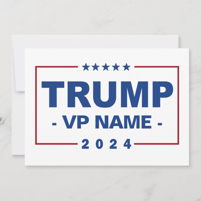 Invitation Vice-président Trump 2024 sur mesure (Devant)