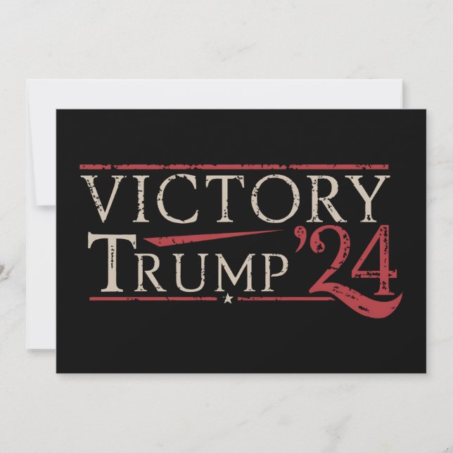 Invitation Victoire Trump 24 Président républicain 47 USA (Devant)