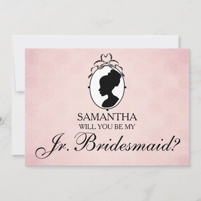 Invitation Victorian Cameo Serez-Vous Ma Jr Bridesmaid (Devant)