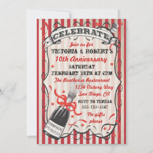 Invitation Victorian Champagne Celebration Party