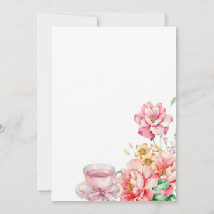 Invitation Victorian Dusty rose Garden Tea Fête des mariées