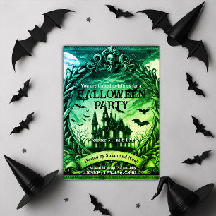 Invitation Victorian Haunian House Gothic Halloween Party