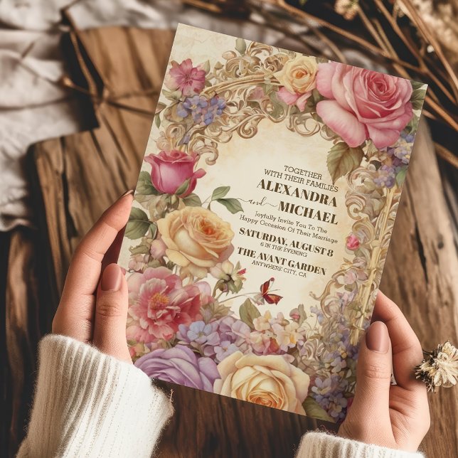 Invitation Victorian Royal Elegance Mariage (Créateur téléchargé)