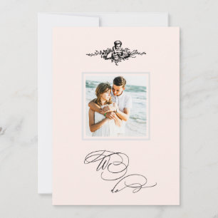 Invitation *~* Victorien AR6 Cherub PHOTO QR RSVP Mariage