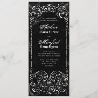 Victorien gothique Éffrayant noir et blanc Mariage