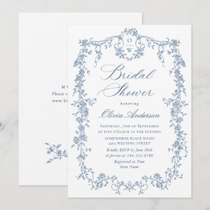 Invitation Victorienne Ornate Grace Dusty Fête des mariées bl