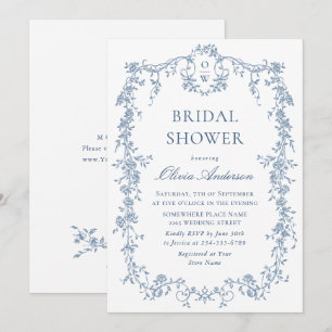 Invitation Victorienne Ornate Grace Dusty Fête des mariées bl