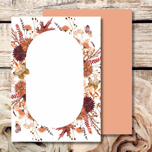 Invitation Vide Ajoutez Votre Propre Boho Automne Rouille Ora