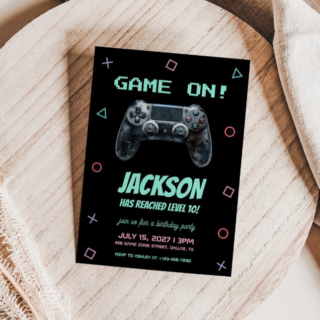 Invitation Video Game Gaming Birthday Party (Créateur téléchargé)