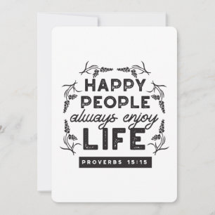 Invitation Vie heureuse avec la foi – Proverbes 15:15 Art