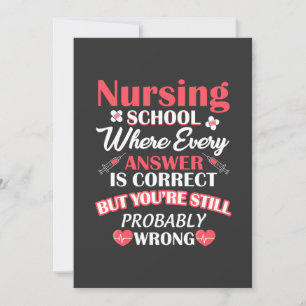 Invitation Vie infirmière Étudiant à l'école de soins infir