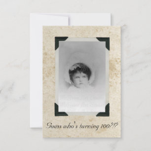 Invitation Vieil anniversaire de papier souillé de photo