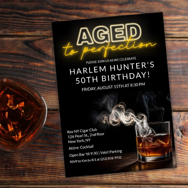 Invitation Vieilli à la perfection Boire Anniversaire (Créateur téléchargé)