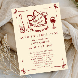 Invitation Vieilli à la perfection comme un grand vin Fête d'