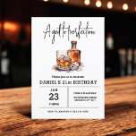 Invitation Vieilli à Perfection 21e fête d'anniversaire Whisk<br><div class="desc">Levez un verre pour célébrer avec style avec cette invitation pour la fête d'anniversaire du Whiskey Adulte Bourbon. Dotée d'un design rustique mais sophistiqué inspiré par les étiquettes classiques du whisky, cette invitation est parfaite pour les amateurs d'esprits fins. Avec une typographie audacieuse et des tons riches et terreux, il...</div>