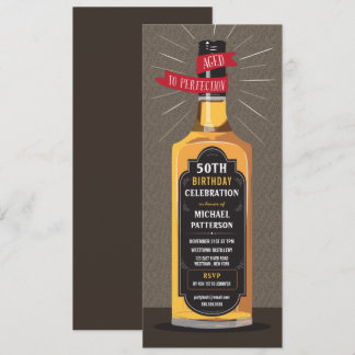 Invitation Vieilli à Perfection Whiskey Big Milestone Anniver