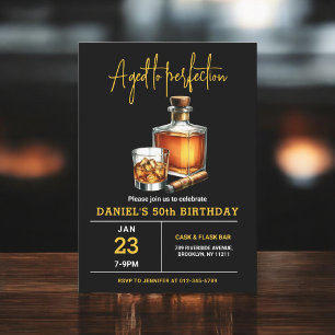 Invitation Vieilli à Perfection Whisky Cigar 50e anniversaire