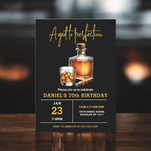 Invitation Vieilli à Perfection Whisky Cigar 70e anniversaire