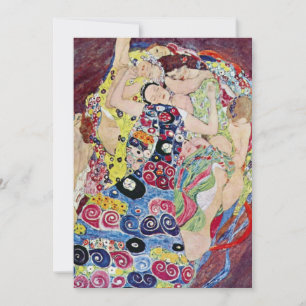 Invitation Vierge, Klimt, Art nouveau douche de mariage
